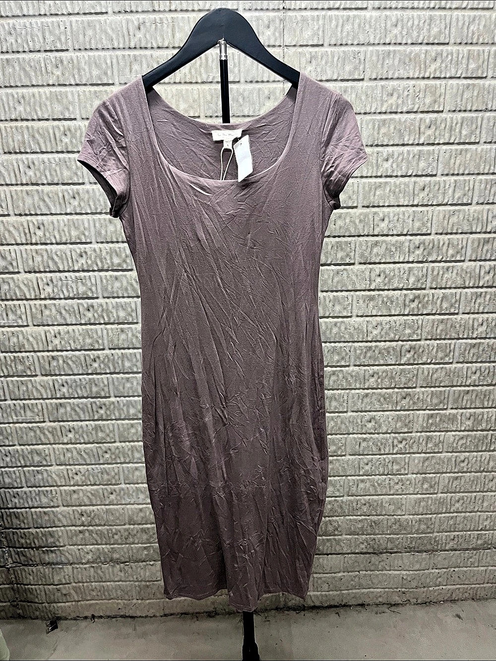 See You Monday Short Sleeve Midi Dress in Purple Size Large NWT